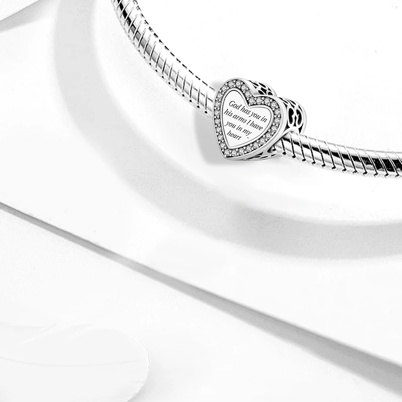 MyGiftHome 925 Sterling Silver Love Heart Charms