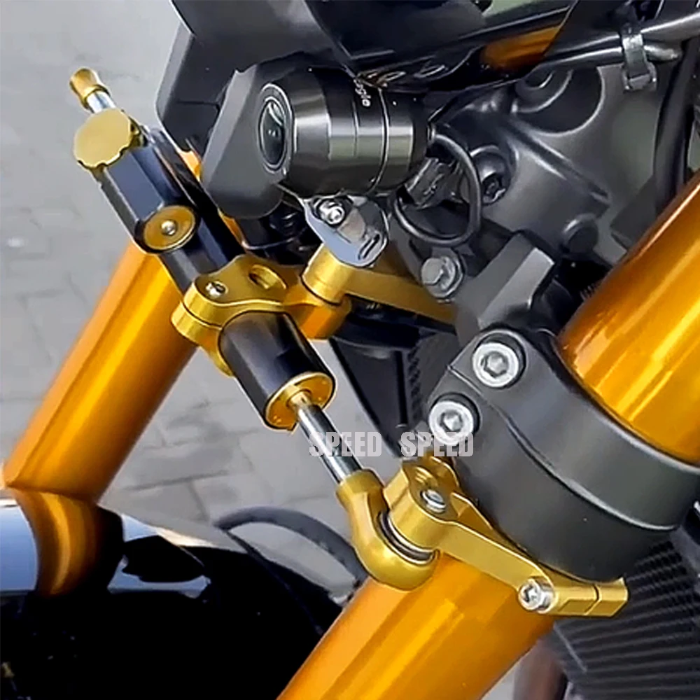 NewMotorcycleFiberCarbonSteeringStabilizeDamperMountingBracketKitForYamahaMT09MT09