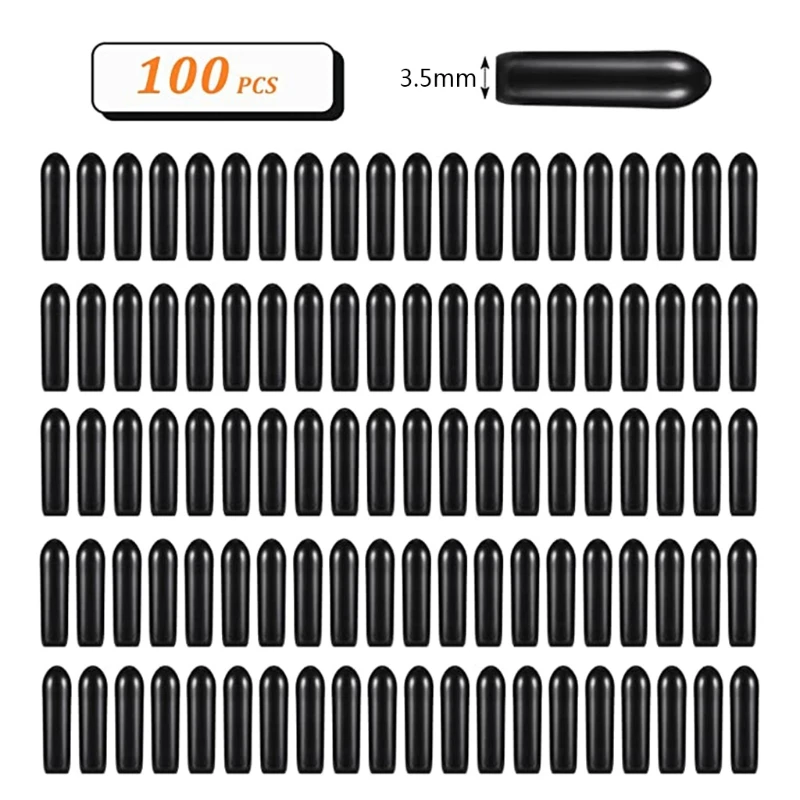 

Prong Collar Tips Set of 100 Rubber Tips Pinch Training Collar Prong Collar Covers Black Multiple Sizes Dropship