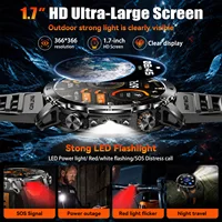 Nouvelle Montre Connectée TANK 2026 de 1,7 pouces, Durabilité Militaire, Batterie 1400 mAh, Appel HD, Étanchéité 10 ATM, Lampe Torche, Montre Sport pour Hommes 3