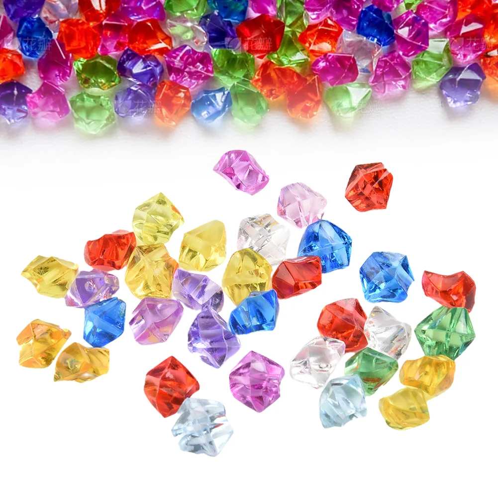 

Ice Cubes Gem Stones 200 Pcs/pack 200pieces Acrylic Crystal Decoration Fish Tank Kids Mixed Color Ornaments Party