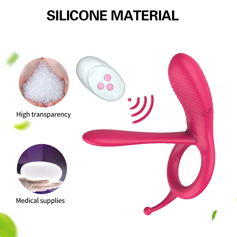 Long Tongue Cock Sleeve Ring Vibrator for Men Penis Massager 10 Frequency Clitoral Anal Stimulation Erotic Sex Toys for Couples — view 5