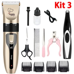 Electric Pet Grooming Kit - Rechargeable Trimmer & Haircut Machine (Kit 3)