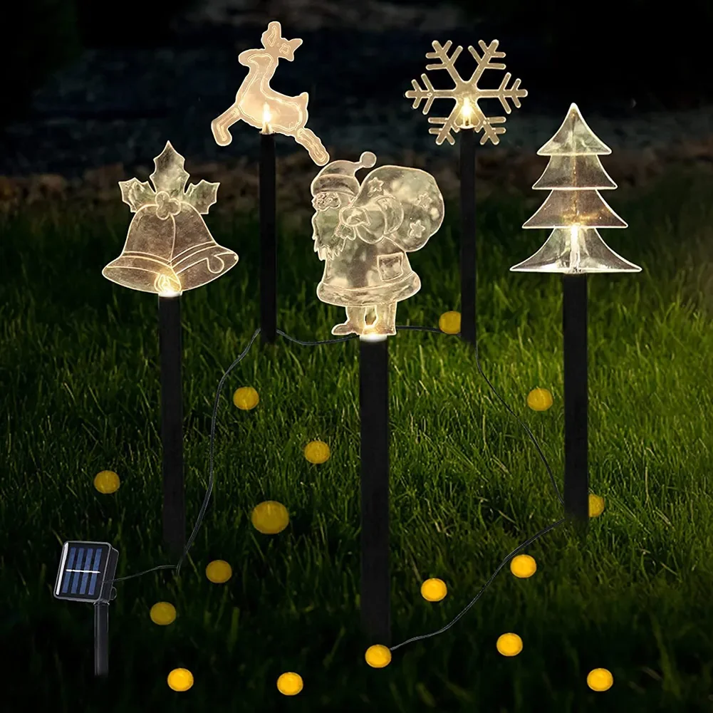 Outdoor Solar Lights Waterproof Solar Powered Stake Lights Christmas Decorations For Yard Patio Garden Pathway Porch solar lights outdoor waterproof motion sensor solar powered wall lights for patio garage backyard porch yard