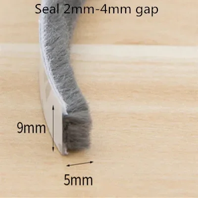 Self-Adhesive Windproof Brush Strip for Doors and Windows, Sound Insulation and Dust Protection