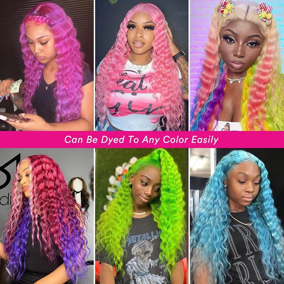 Blonde 13X6 Hd Lace Frontal Wig 250 Density Deep Wave Human Hair Wigs 100% 613 Pre Plucked Brazilian Hair Wigs 38 Inch For Women