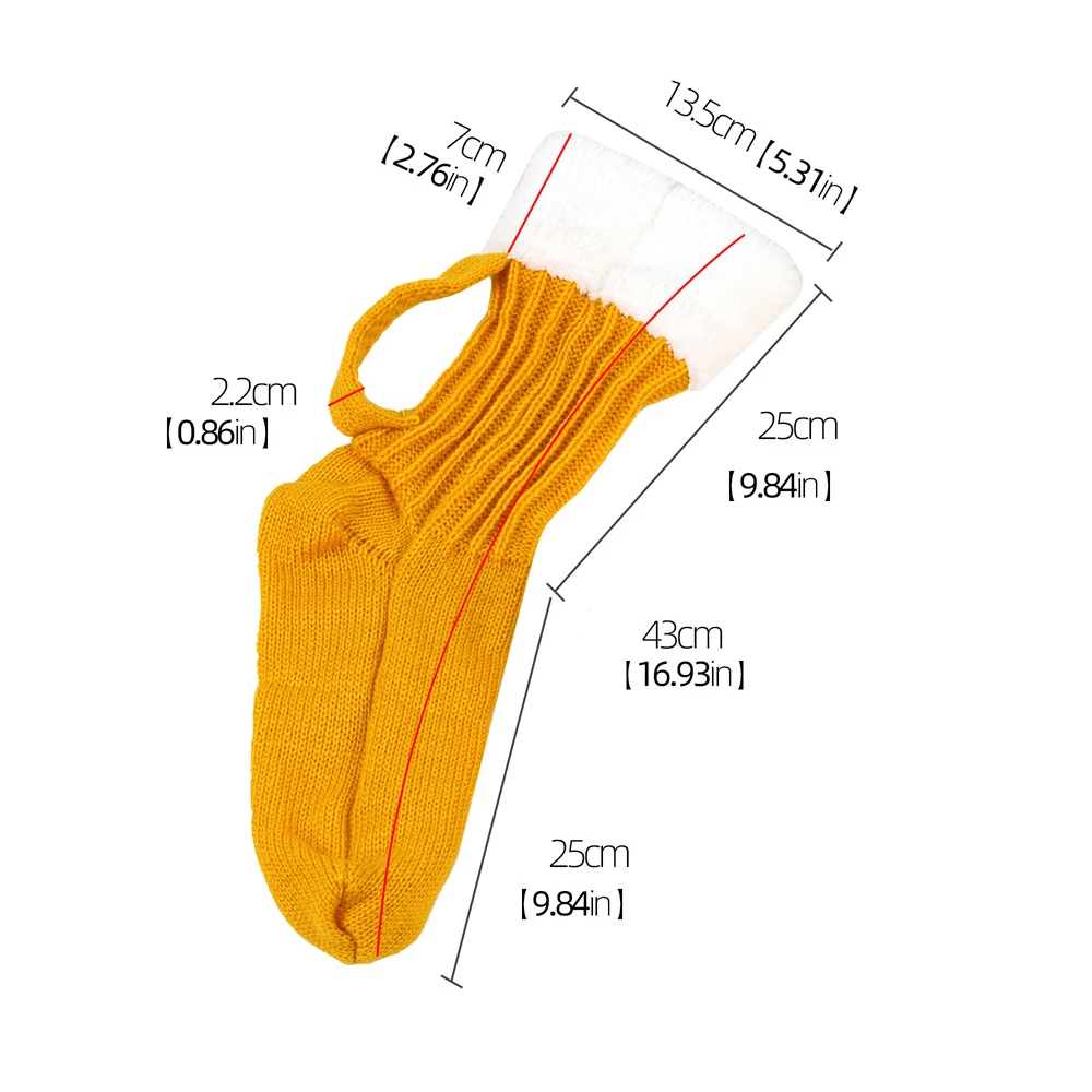 Dicke Bierkrug-Socken für Damen und Herren, Herbst und Winter, gestrickte Fußabdeckung, weiche Bodensocken, warme Mittelrohrsocken, EU 36–42 – Detail 1