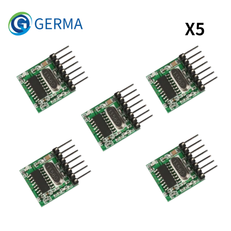 GERMA 5pc 433mhz Wireless Wide Voltage Coding Transmitter For 433 Mhz Remote Controls | Электроника