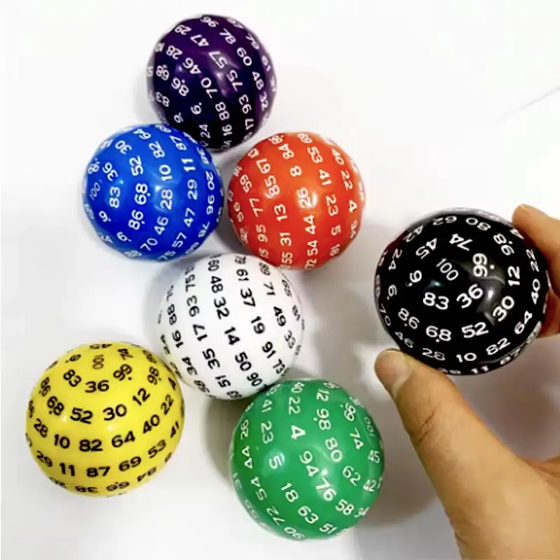 Educational 100 Sided Acrylic Dices D100 Dice For Tabletop Toys Role Playing Board Game Accessories Math Learning Resources - 2