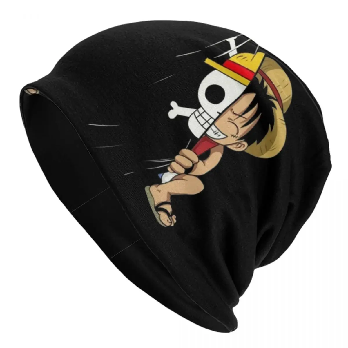 

Anime Manga One Pieces Beanie Cap Unisex Winter Warm Bonnet Femme Knit Hats Street Outdoor Monkey D. Luffy Skullies Beanies Caps