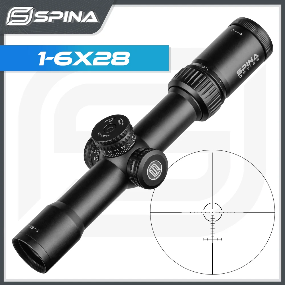 Тактический Компактный широкоугольный прицел для винтовки 1-6X28 оптический с