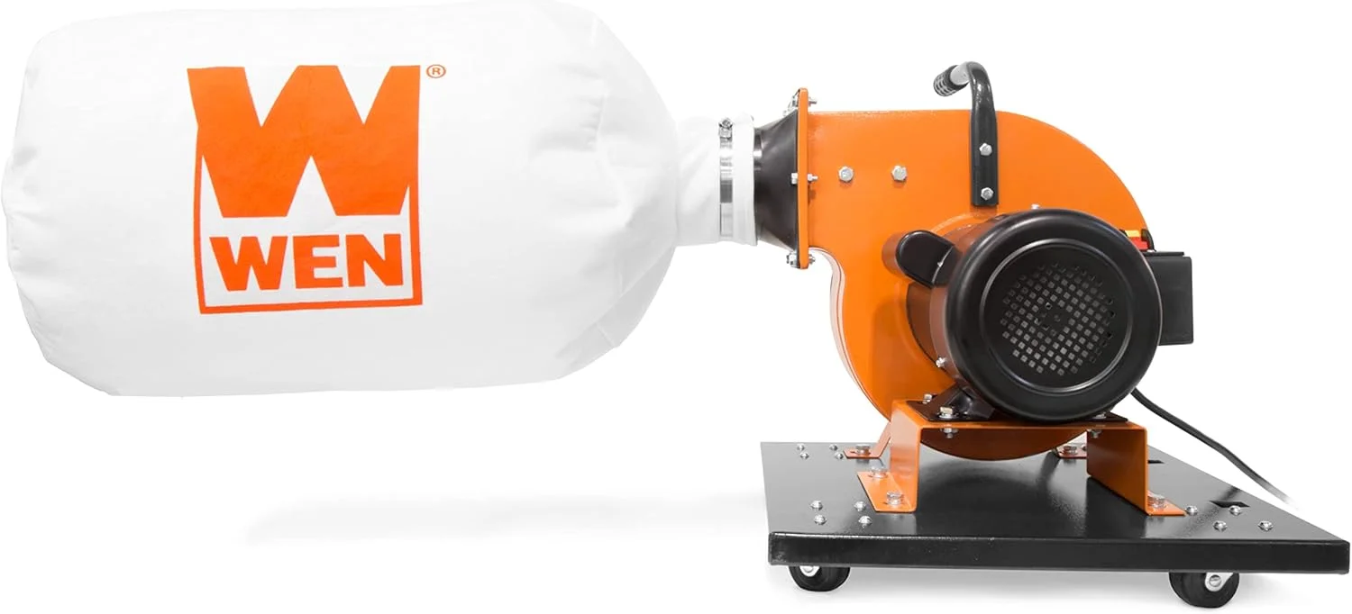 Woodworking Dust Collector, 7.4-Amp Induction Motor with 15-Gallon Bag, Mobile Base, and Optional Wall Mount (DC3474)