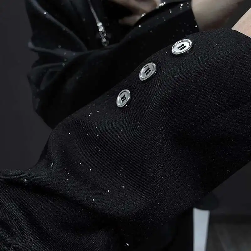 Chain Decorate Jacket Men Blazer Homme Luxury Banquet Jacket Blazer Masculino Shiny Club Party Men Stage Suit