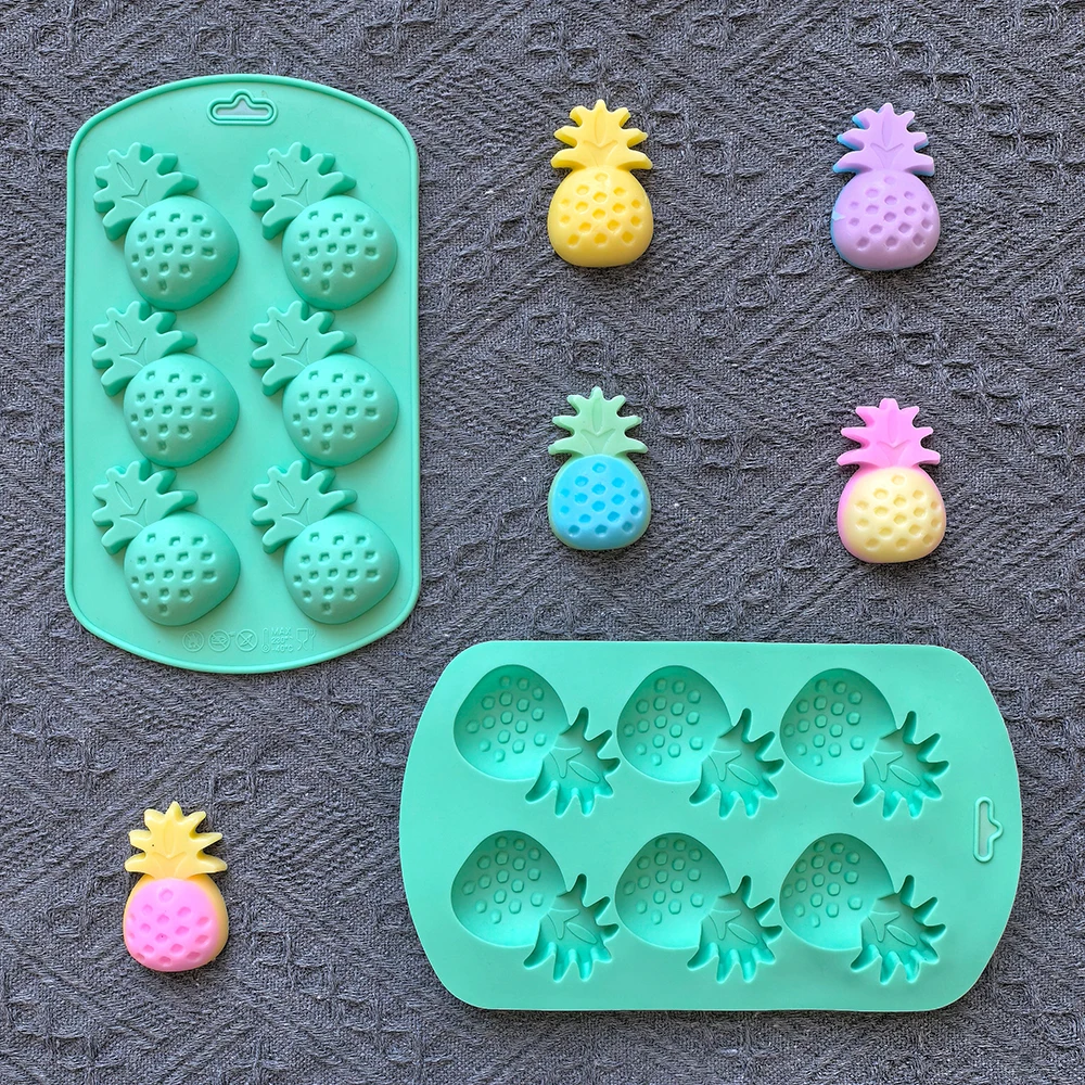 1Pc 6-Hole Pineapple-Shaped Silicone Mold – DIY Cookie, Chocolate, Candy, Fondant, Cake... - SKU PSSM1543 - UGI Packaging