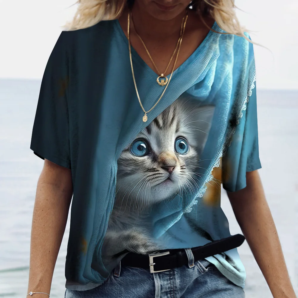 T-shirts sur le thème Dragon De Chat Bleu