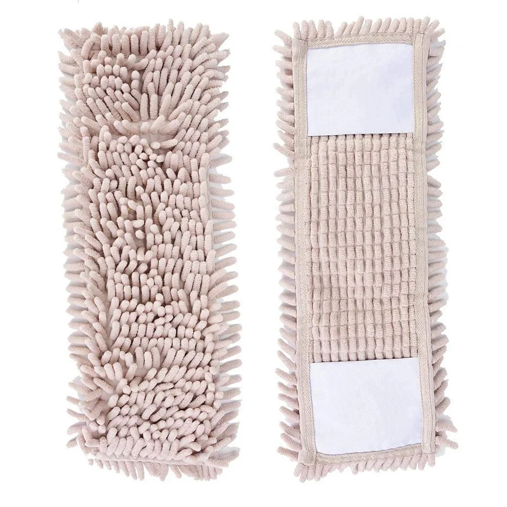 40X10cm Rectangle Home Cleaning Pad Chenille Household Dust Mop Head Replacement Easy Replace Dust Mops