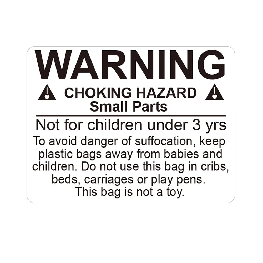 500PcsWarningChokingHazardLabels215InchesSmallPartsChoking