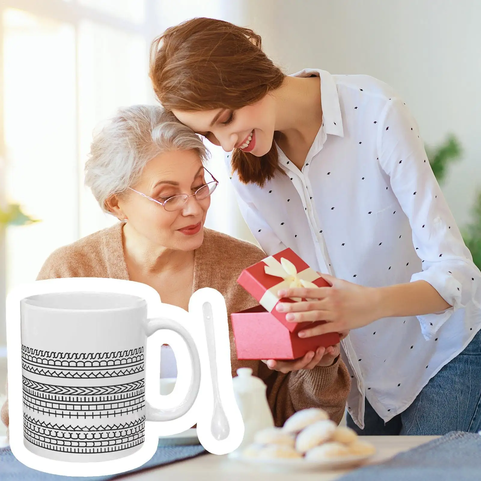 Ceramic Mug Hidden Message Mug Reusable Drinkware Ergonomic Handle Drinking Tool for Hot Chocolate Milk Water Dorm Home