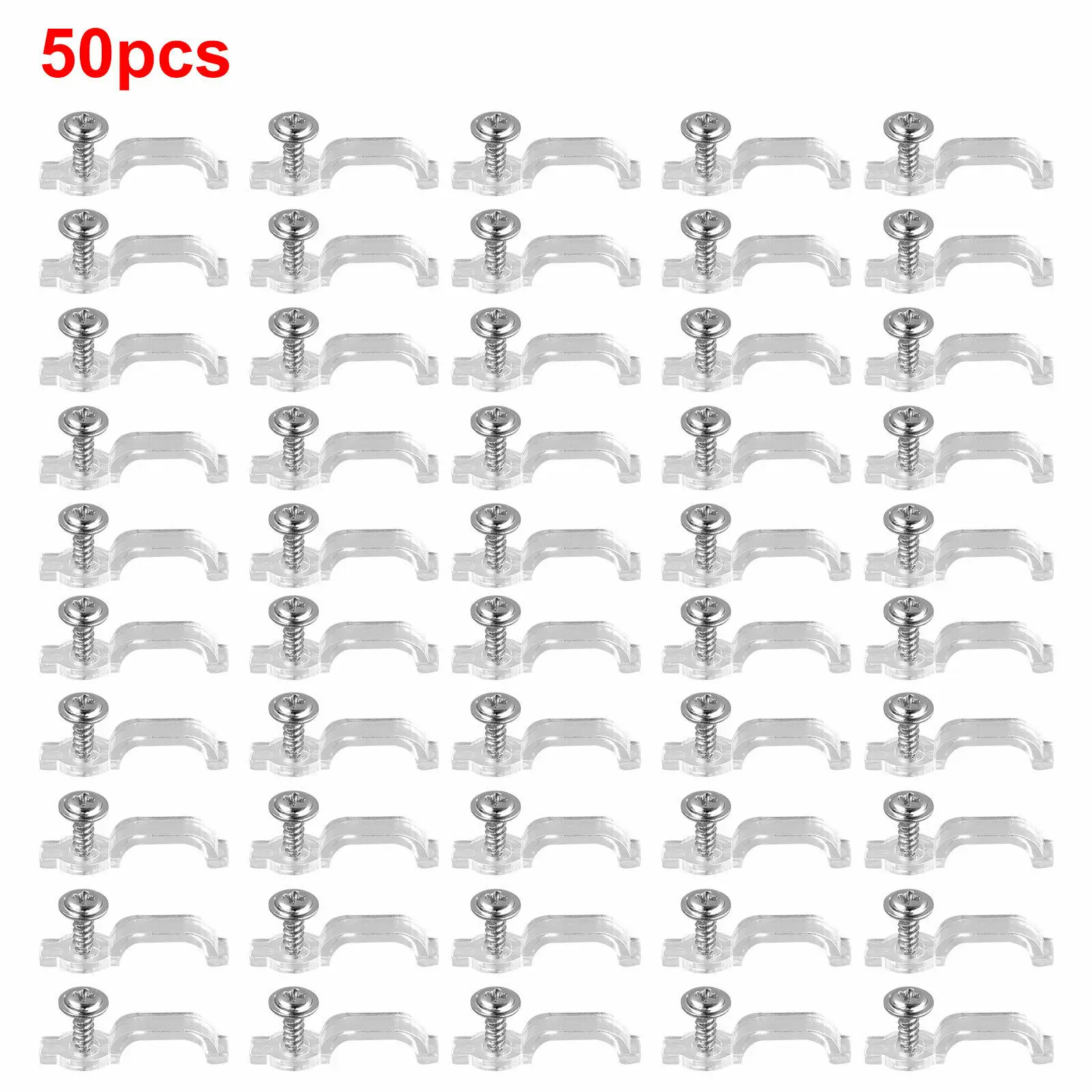 รูปสินค้า คลิปยึด LED Strip 50/100 ชิ้น ยึดแน่น ไม่หลุด