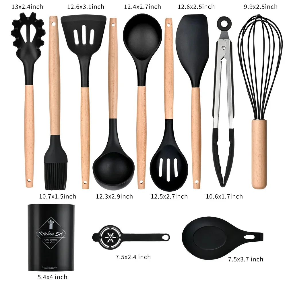 

Cooking tool sets kitchen tools utensils silicone shovel spoon scraper brush spade whisk turner Kit de cocina silicona cozinha