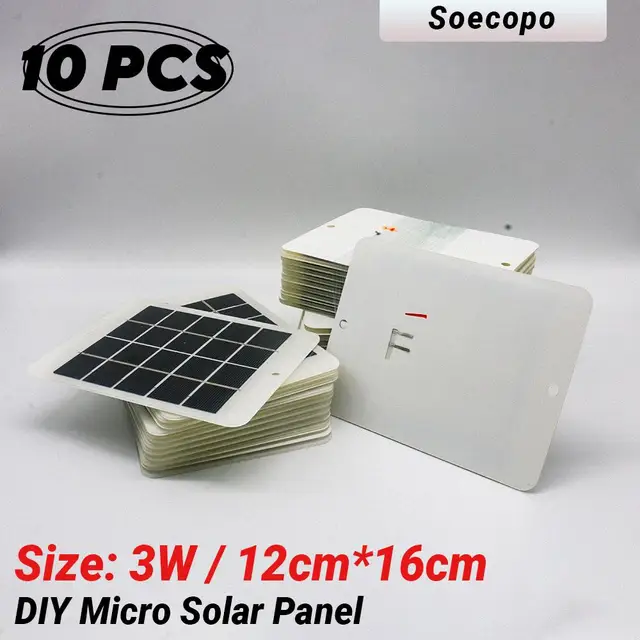 10Pcs Mini Solar Panel Solar Cells Photovoltaic Module Sun Power Solar Panel Charger for Toy Study DIY Solar System Camping 1