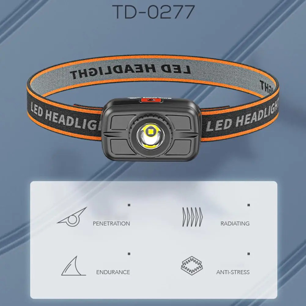 SUPERFIRE 미니 강력한 하이킹 캠핑 헤드램프 USB C 충전식 헤드 라이트 LED 센서 헤드라이트 작업용 전면 헤드 램프