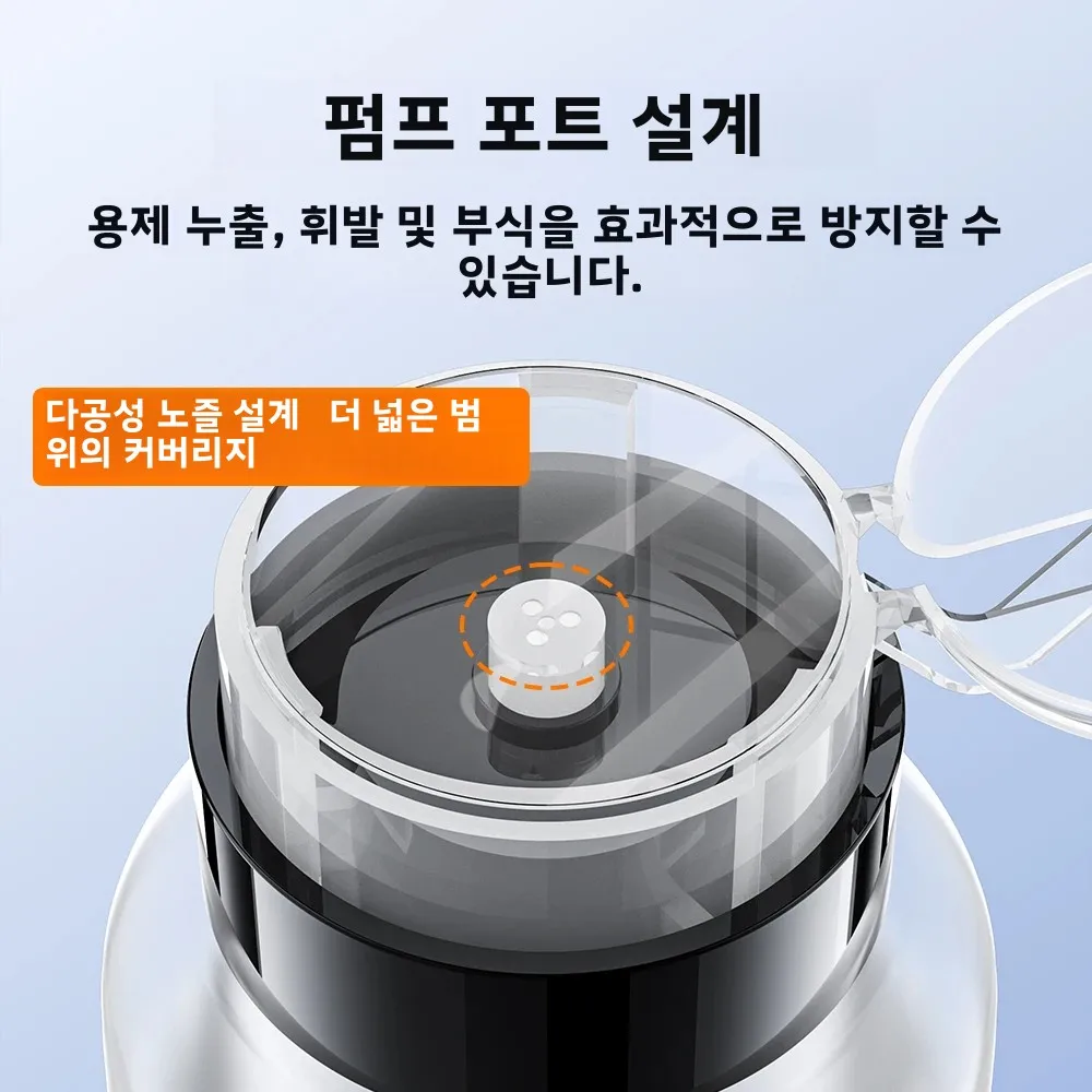Natalink 60/150/250ml 리필 가능 프레스 펌프 병 투명 빈 디스펜서 액체 클리너 도구 무알콜