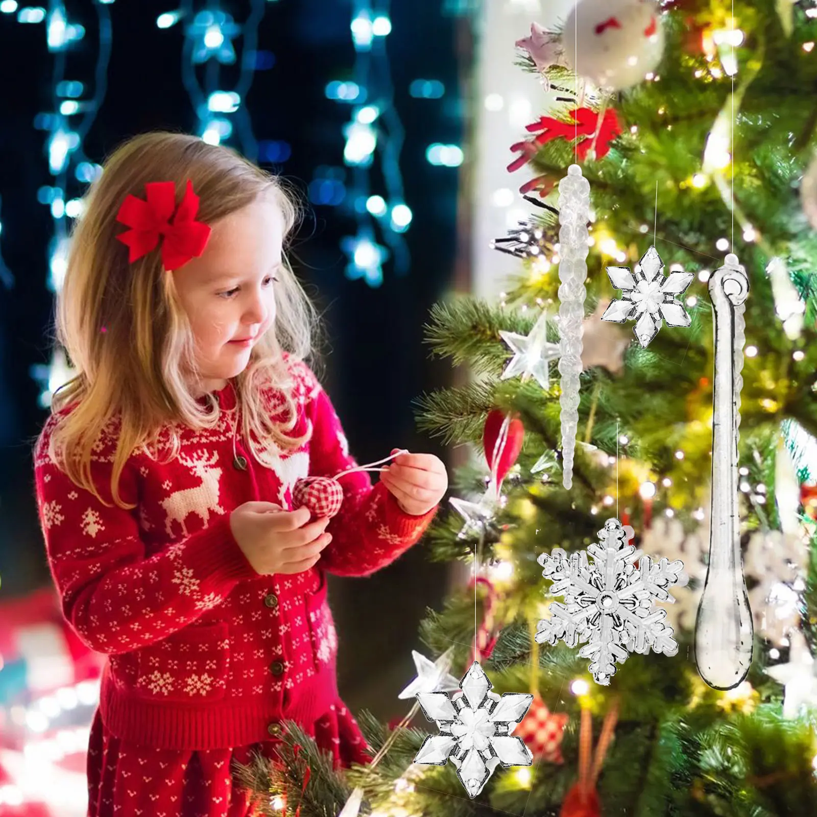 Fiocchi Di Neve Artificiali Per Decorazioni Natalizie, 100g Di Neve Finta In PVC, Fiocchi Bianchi Scintillanti Per Albero, Vetrine E Artigianato Invernale