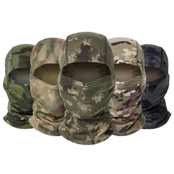 Passamontagna mimetico tattico ciclismo maschera integrale caccia all'aperto escursionismo casco berretto interno sciarpa da sci