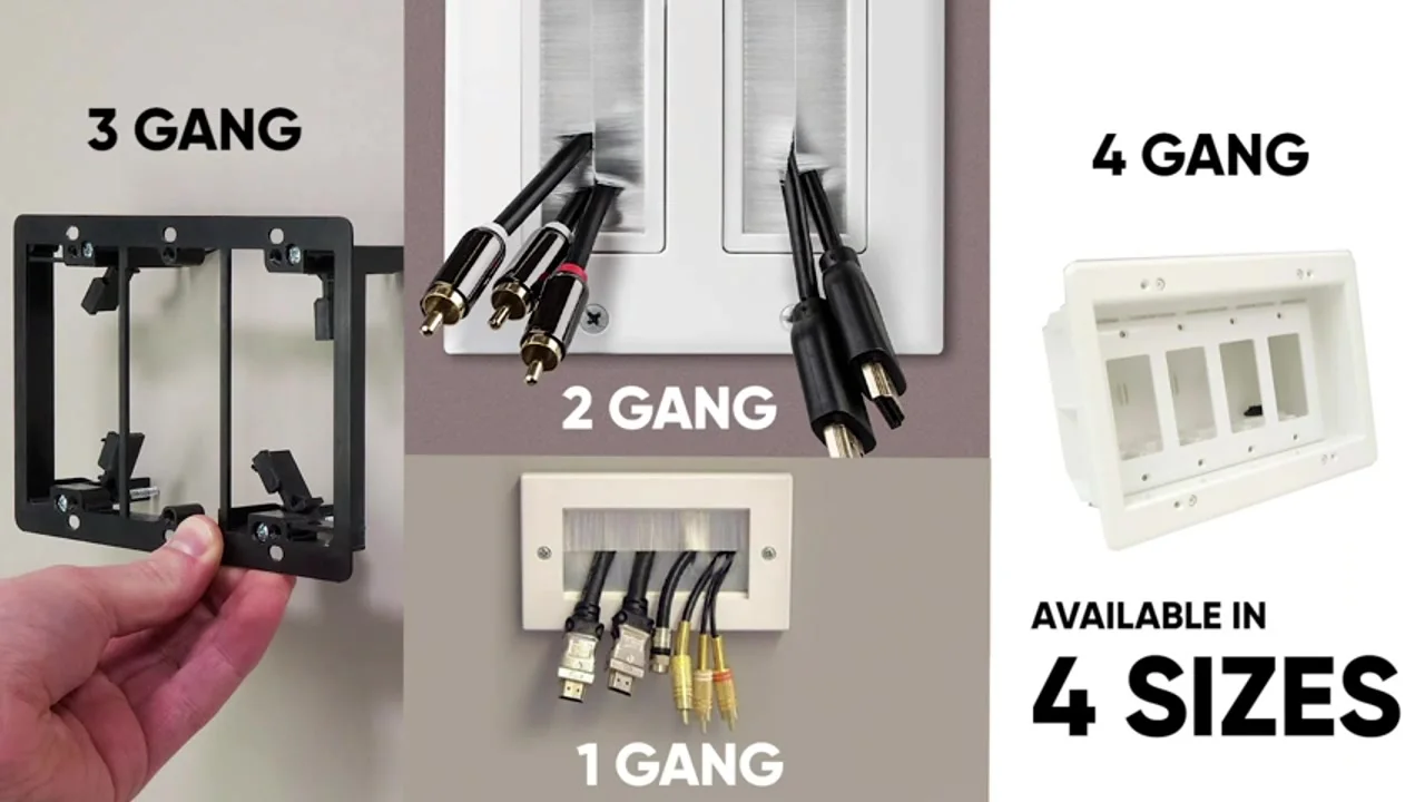 20 Pack Single Gang Low Voltage Mounting Bracket, Flush...