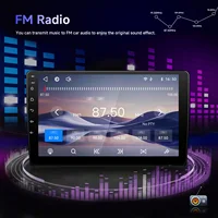 Système multimédia intelligent pour voiture Podofo 10 pouces, lecteur de voiture sans fil CarPlay, système intelligent pour voiture, lecture de vidéos YouTube, lien miroir, FM RDS 2-Din 2