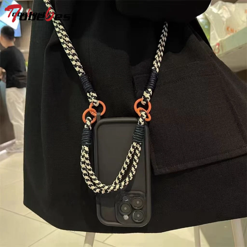 Stylish Silicone Wrist Strap Crossbody Lanyard Necklace Phone Case