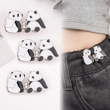 Alternative view of 2Pcs Adjustable Waist Buckle Cute Panda Button Adjuster For Pants Skirt Waist Tightener Jeans No Sewing Required Waist Button