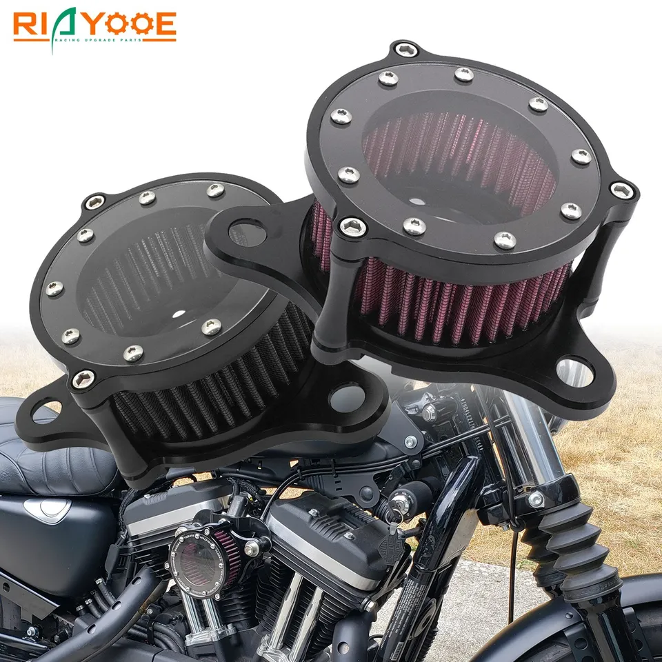 Admission Air Kit Filtre à Air CNC Noir Pour Harley Sportster XL883 XL1200 2004-2015 - Performance Améliorée Amélioration Moteur Harley