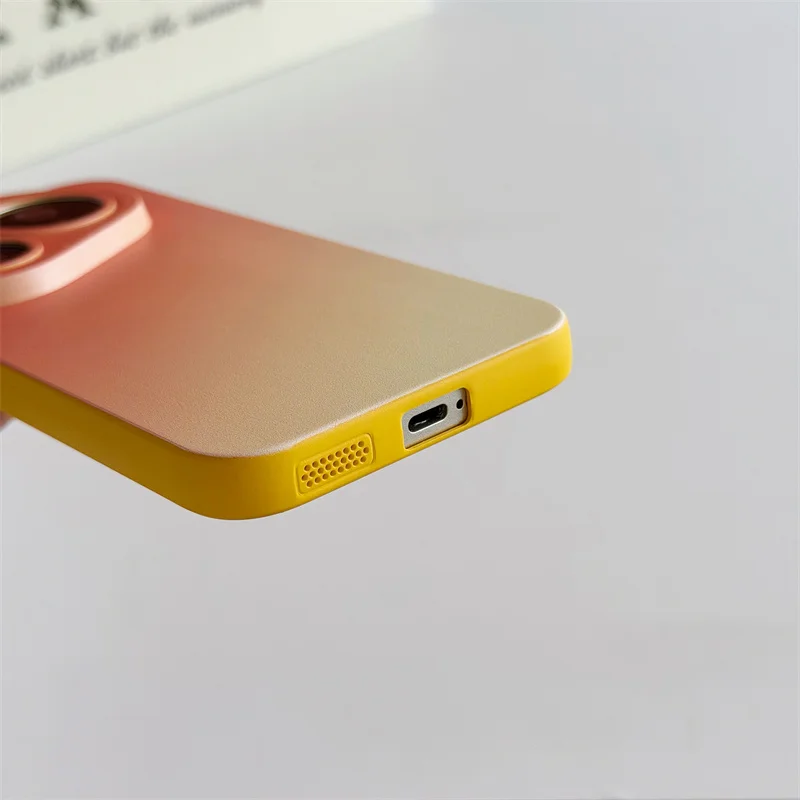 Gradient Candy Color Soft TPU Phone Case with Camera Lens Protection