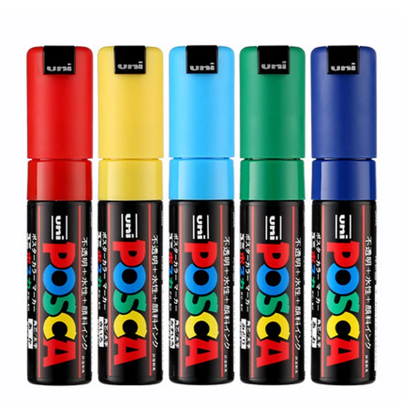 UNI POSCA Marker Pen PC-8K POP Advertising Poster Graffiti Pen 8mm Manga Painting Hand-painted Permanent Marker Art Supplies 5