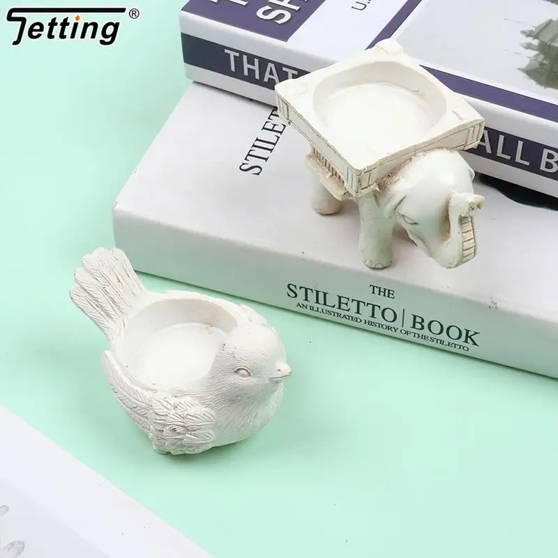 Retro Elephant ＆Bird Tea Light Candle Holder Home Decor Candlestick Home Party Favor Decor 1PC
