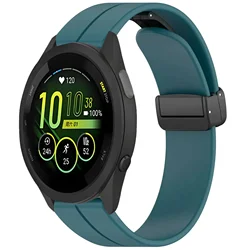 Silicone Magnetic Strap - Soft & Comfortable Band, 20mm/22mm - Width 22mm (Rock blue)