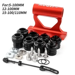 Enhanced Fork Mount Bike Rack - Roof Rack Thru Axle Holder with Quick Release (4 Set Red)