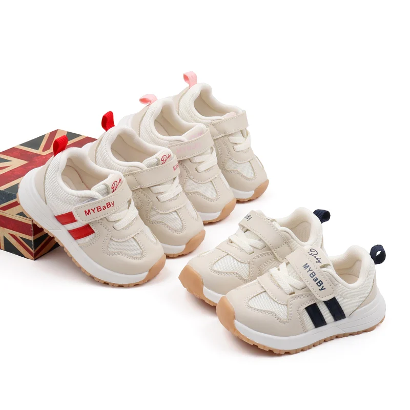 Baby Sneaker Spring and Autumn Rubber Sole Toddler Sport Shoes for Kids Outdoor Play Prewalking Fashion BM07