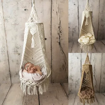 Amaca per oggetti di scena per fotografia neonatale, imbracatura sospesa in pizzo per servizio fotografico in posa, accessori per fondale per neonati