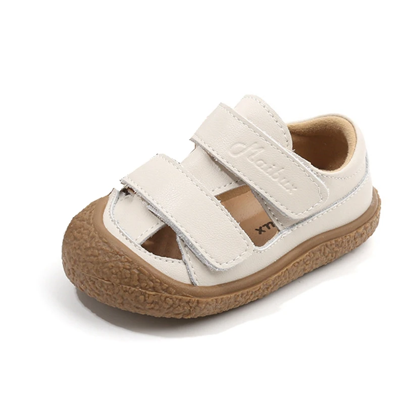 Claladoudou Brand Girl's Summer Soft Closed-Toe Sandals,Solid Outdoor Casual Sandals For 0-3years Toddler Boys,Baby Beach Sandal