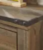 Trinell Rustic 5 Drawer Chest of Drawers with Nailhead Trim, Warm Brown 4