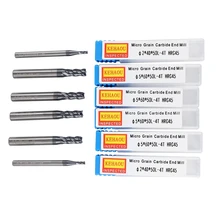 

6 Pcs 1-6 Mm 4 Flutes Hrc45 Solid Tungsten Carbide End Mill Cnc Router Bits Tools Cnc Milling Cutter Bits For Metal Cutting