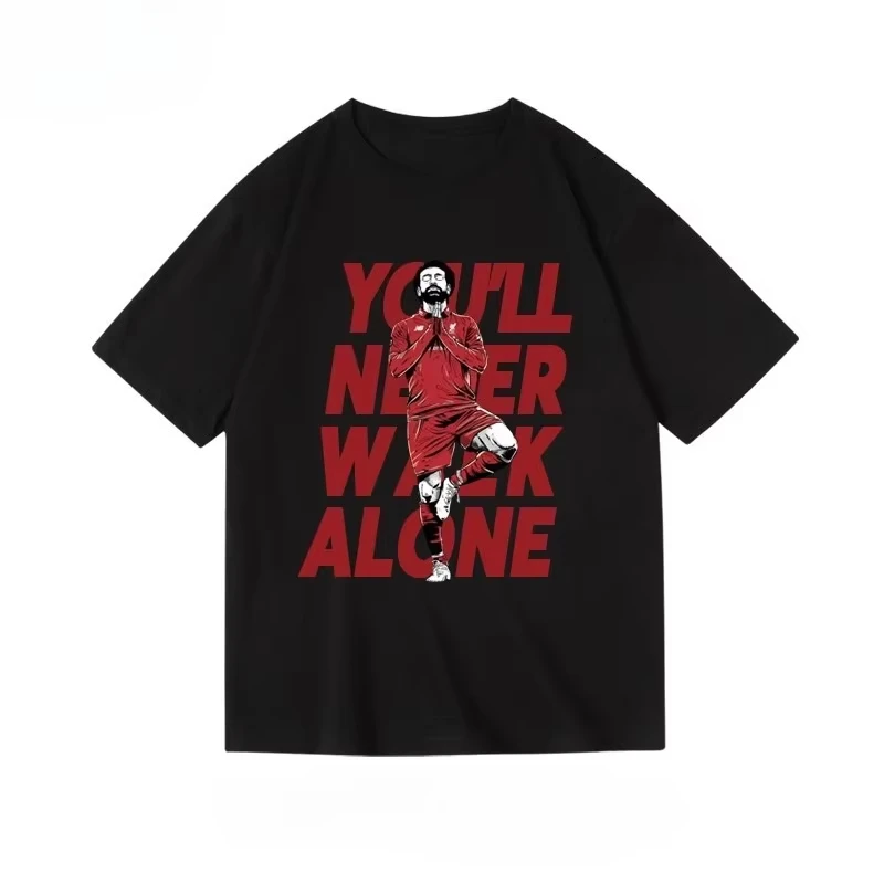 New Premier League Football Liverpool Reds Stylish and Casual High-quality Graphic Printed Round-neck Short-sleeved T-shirt