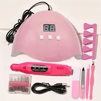 LINMANDA Nail Art Kit with 54W UV 18Pcs Lamp Glue Dryer Polisher Dead Skin Remover Finger Separator Manicure Pedicure Home Use 1