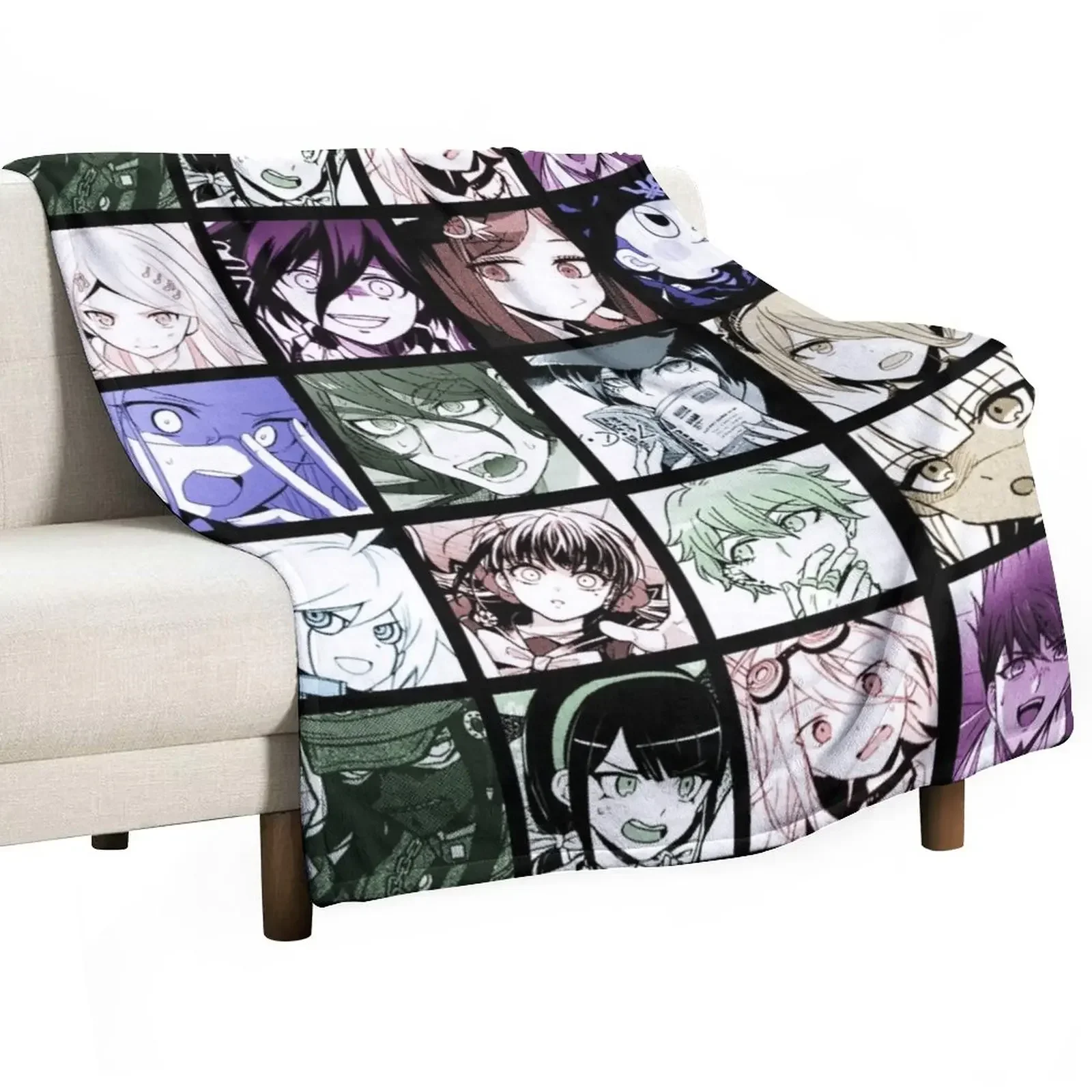 

DRV3 Manga Collection (Colored) Throw Blanket Flannel Soft Blankets For Baby Blankets