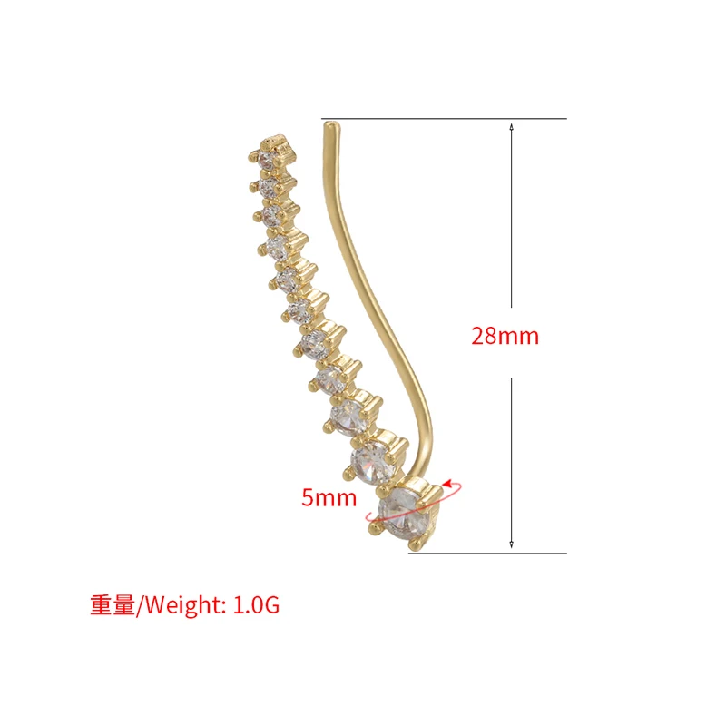 Trendige Kristall-Clip-Ohrringe für Damen