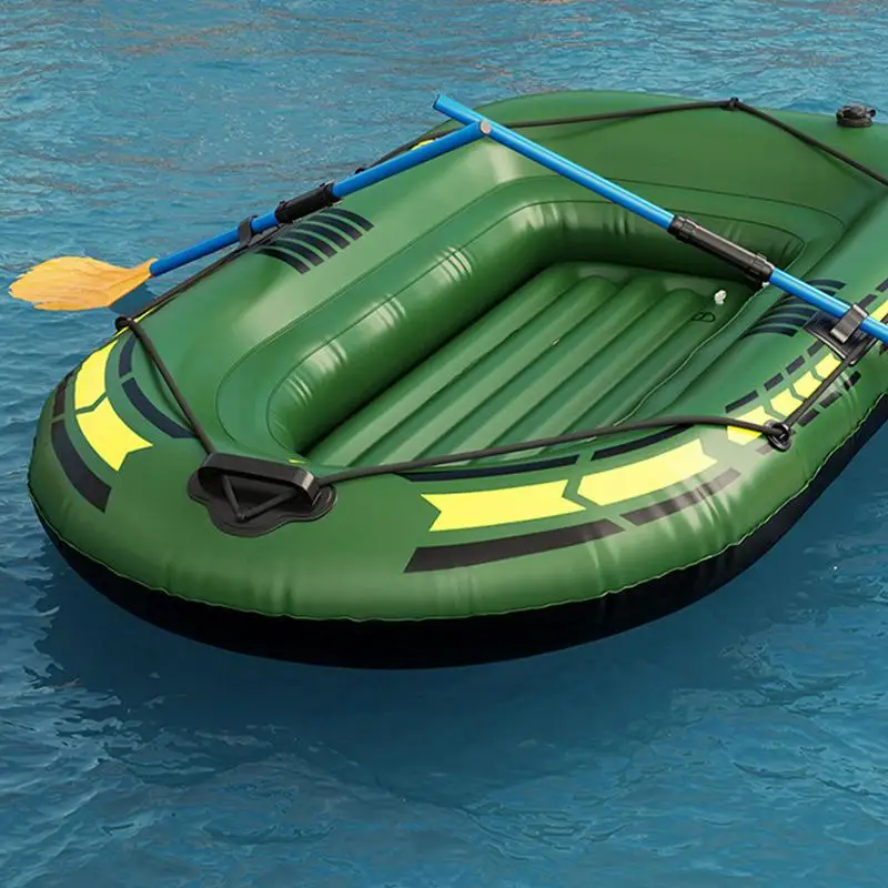 Inflatable Boat with Air Pump and Paddles, PVC Canoe Kayak Rubber Dinghy, Thick and Foldable Drifting Boat, Fishing Boat Raft