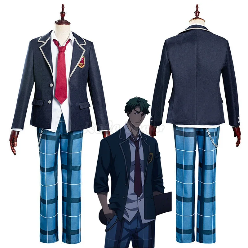 

Anime SK8 the Infinity Nanjo Kojirou Cherry Blossom School Uniform Cosplay Halloween Men Jacket+Pant+Shirt Outfit